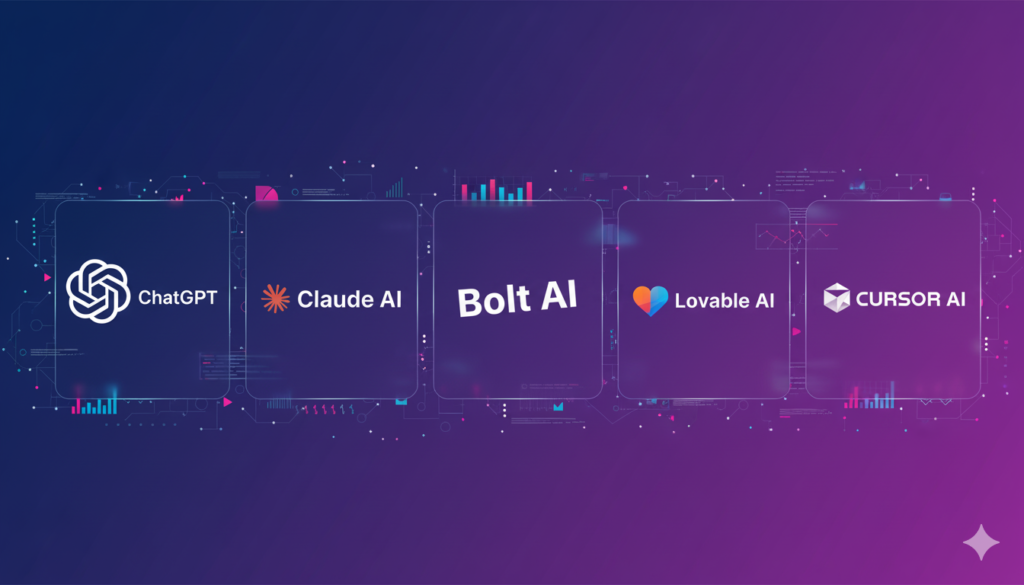 आधुनिक AI टूल्स: Bolt AI, Lovable, ChatGPT, Claude AI आणि Cursor AI